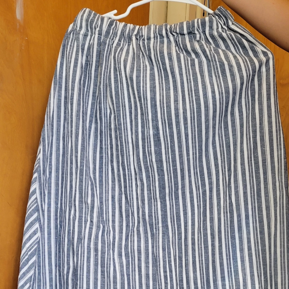 Button Down Assymetrical Maxi Skirt